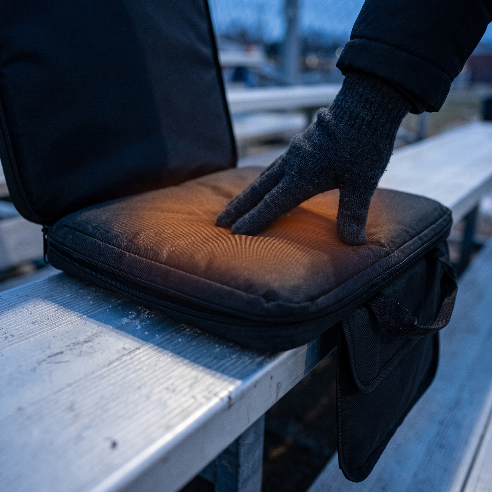 Thick padded heated cushion